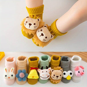 Set medias de bebé gatito y elefante