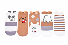 Cargar imagen en el visor de la galería, Medias de osos Grises Rayas
